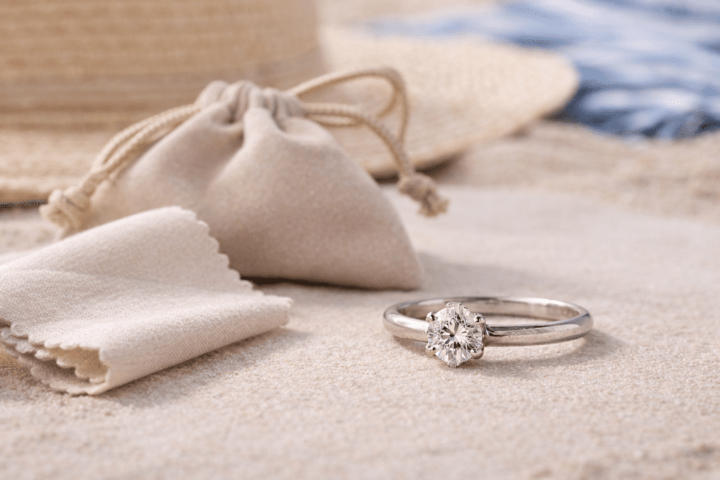 Does sunscreen damage jewelry, safe wipe-down routine with microfiber cloth